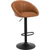 WOLTU Sgabello da Cucina, Sgabello Bar, PU Vintage, Marrone