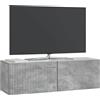 vidaXL Mobile Porta TV da Muro Grigio Cemento 98 x 31 x 30 cm, Salotto, Unità moderna per intrattenimento, Consolle TV rettangolare, Armadietto da parete spazioso e stiloso