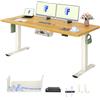FLEXISPOT Scrivania Regolabile in Altezza, Doppio Motore, Scrivania Ergonomica da Ufficio con Piano Unico da 25 mm 180x80 cm, Gestione Cavi, Funzione Memory e Display Altezza