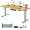 FLEXISPOT Scrivania Regolabile in Altezza, Doppio Motore, Scrivania Ergonomica da Ufficio con Piano Unico da 25 mm 180x80 cm, Gestione Cavi, Funzione Memory e Display Altezza