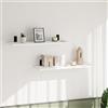 AKKE Mensola da Muro - Mensola Sospesa - Ripiano - 60 cm Pannello in Legno e Metallo - Loft Breto Bianco