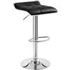 WOLTU Sgabello da Cucina/Bar, Sedia da Bancone con Poggiapiedi, Altezza Regolabile, Girevole a 360°, Rivestimento in PU, Struttura in Metallo, per Cucina, Soggiorno, Bar, Caffè, Nero