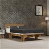 blumfeldt NordicAura Struttura Letto Matrimoniale - Legno Eucalipto FSC, Montaggio Senza Attrezzi, Testiera Alta con Spazio, Finitura Quercia, Adatto a Materassi 140x200 cm