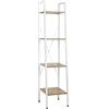WOLTU Scaffale Angolo a 4 Ripiani per Studio Ufficio Mensole in Legno Fioriera Porta Piante RGB9284whe