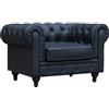 Habitat et Jardin Poltrona Chesterfield Aliza- 111 x 82 x 70 cm - Nero