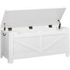 Hzuaneri Cassapanca 100 cm, Panca Contenitore da Interno, Panca Portaoggetti, Pouf Contenitore Rettangolare, 40 x 100 x 48 cm, per Corridoio, Camera da Letto, Soggiorno, Bianco SB04503X