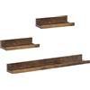 WOLTU Set di 3 Mensola da Muro, Mensola Sospesa, Marrone Vintage in MDF
