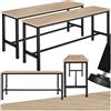 tectake® Set con 2 Panche, Design Lineare, 108x32,5x50 cm, Telaio in Acciaio, Piano in Legno, Panche Da Esterno e Interno, Panca per Tavolo Birreria - Industriale Legno Chiaro, Rovere Sonoma