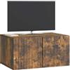vidaXL Mobile Porta TV da Muro Rovere Fumo 59,5 x 41 x 30 cm, Salotto, Unità moderna per intrattenimento, Consolle TV rettangolare, Armadietto da parete spazioso e stiloso