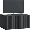 vidaXL Mobile Porta TV da Muro Nero 59,5 x 41 x 30 cm, Salotto, Unità moderna per intrattenimento, Consolle TV rettangolare, Armadietto da parete spazioso e stiloso