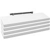 WOLTU Mensola da Parete/Muro, Mensola in Legno MDF, Bianca, Set di 4, per Cucina, Bagno, Soggiorno, RG9318ws-4