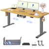 FLEXISPOT Scrivania Regolabile in Altezza 180x80 cm, 2 Motori, Piano Unico 25 mm, Memoria & Display Altezza, Ergonomica con Gestione Cavi, Ripiano Sottoscrivania, Ganci e Clip Fermacavi
