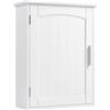 EUGAD Pensile bagno sospeso, armadietto a muro con ripiano regolabile, MDF E1, bianco, 40x51x17cm, spazio ridotto, impermeabile, facile da montare, per bagno, cucina, ripostiglio