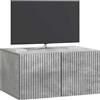 vidaXL Mobile Porta TV da Muro Grigio Cemento 59,5 x 41 x 30 cm, Salotto, Unità moderna per intrattenimento, Consolle TV rettangolare, Armadietto da parete spazioso e stiloso