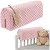 Totsy Baby Paracolpi lettino neonato antisoffoco 120 cm - Protezione schiuma per lettino fasciatoio e culla per i bordi del letto o della culla per bambini da 1 a 3 anni Oeko-Tex Rosa