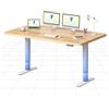 FLEXISPOT Scrivania Regolabile in Altezza (gambe rotonde) - Piano premium 160×80 cm, scrivania standing di design con motore silenzioso e memoria (Bianco + Acero)