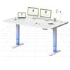 FLEXISPOT Scrivania Regolabile in Altezza (gambe rotonde) - Piano premium 160×80 cm, scrivania standing di design con motore silenzioso e memoria (Bianco + Bianco)