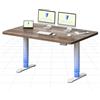 FLEXISPOT Scrivania regolabile in altezza (gambe rotonde), ampia superficie di lavoro 140 x 80 cm, elegante scrivania per ufficio domestico con sollevamento silenzioso e 4 posizioni di memoria (bianco