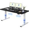 FLEXISPOT Scrivania Regolabile in Altezza Elettrica 160×80 cm con Doppio Motore, Piano Unico da 25 mm, Gambe Telescopiche a 3 Sezioni EC5 LITE