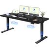 FLEXISPOT Scrivania Regolabile in Altezza Elettrica 180×80 cm con Doppio Motore, Piano Unico da 25 mm, Gambe Telescopiche a 3 Sezioni EC5 LITE