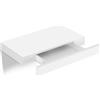 WOLTU Mensola da Muro, Scaffale Parete Moderno, Mensola con Cassetto in MDF per Soggiorno, Camera da Letto, Cucina, 40x25x5cm Bianco, RG9344ws