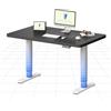 FLEXISPOT Scrivania regolabile in altezza (gambe rotonde) - Workdesk di design compatto 120 × 60 cm per ufficio domestico, piano di lavoro regolabile elettricamente con memoria e ascensore silenzioso