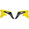 Ufo Copertura radiatore UFO PLAST in 2 pezzi per Suzuki RM-Z 250 cc, anni di produzione 2010-2018, colore: giallo chiaro OEM 01-26