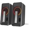 Genesis GENESIS Helium 100 BT RGB set di altoparlanti 10 W per PC/Laptop Nero, Argento 2.0 canali Bluetooth