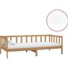vidaXL Letto da giorno con materasso 90x200 cm in legno di pino massiccio marrone miele
