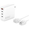 4Smarts Flex Pro 100W caricatore di rete 3Xusb-C + 1Xusb-A Edizione da viaggio Bianco