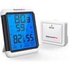 TempPro ThermoPro TP65 Termometro Igrometro Wireless per Interno Esterno Stazione Metereologica Digitale Misura Umidità e Temperatura con Grande Schermo a Sfioramento e Retroilluminato
