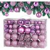 Deuba® Palline per Albero di Natale Set 100pz Lucide Opache Palle Natalizie Ø 3/4/6 cm Decorazioni Addobbi Natalizi