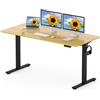 FLEXISPOT Scrivania Regolabile in Altezza 160x80 cm, Standing Desk Elettrica con Pannello Intero, Spessore 25mm, Telaio in Acciaio Massiccio a 2 Stadi, Motore Potente, Gancio Laterale