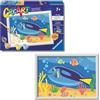 Ravensburger - CreArt Serie E - Pesce Blu | Kit Pittura Bambini | Dimensione Di 19 x 14 | Giochi Bambina 7 Anni | Paint By Numbers | Idee Regalo | Regalo Bambino 7 Anni