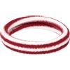 Whakano 100 elastici per capelli da donna, 4,3 cm, senza cuciture, elastici, per coda di cavallo, in nylon, spandex, per capelli, per donne, ragazze, uso quotidiano, rosso e bianco
