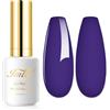 Imtiti Smalto Semi Permanente Viola, 15 ml Gel UV LED Soak Off per Unghie, Kit Avviamento DIY French Manicure