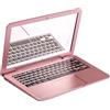Colcolo Specchio per il trucco Specchio tascabile Regalo creativo Mini specchio per laptop pieghevole multiuso portatile Specchio cosmetico per borsa da, ROSA