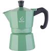 FOREVER Miss Moka Prestige Induction UNICA 'Kashmere Green' - 3 Tazze | Caffettiera Moka per Piano a Induzione| Edizione Limitata 500 Pezzi in Materiale Composite | Con Guarnizione in Silicone