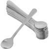iplusmile 20 Cucchiaini Mini in Acciaio Inossidabile Versatili per Caffè, Zucchero e Dolci, Facili da Pulire, per Cucina e Bar, Colore Argento