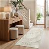 GENIMO - Tappeto Antiscivolo Moderno Botanico - 80x150cm - Corto Pile - Resistente e Facile da Manutenere - Perfetto per Spazi Piccoli - Beige