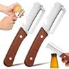 MOKKHNB 2 pelapatate: coltello pelapatate 2 in 1 con apribottiglie - Lama in acciaio inossidabile, strumento da cucina per affettare frutta, agrumi, patate e formaggio