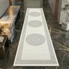 Teppich-Traum Tappeto moderno Orient soggiorno pelo corto corridoio ingresso corridoio runner lungo orientale elegante lucido crema grigio 80x300 cm
