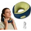 Colexy 1 Pezzo Massaggiatore per il Collo a U, Massaggiatore per il Collo per Massaggio Rilassante, Cuscino Massaggiante Elettrico a U con Funzione di Calore e Impastamento, per Casa e Ufficio (Blu Scuro)