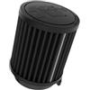 K&N Filtro Aria Nero Dryflow Universale Rotondo 62mm flangia, 89mm diametro esterno, 102mm altezza (RU-3118HBK)