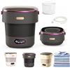 Generic Mini lavatrice e asciugatrice pieghevole da 13 litri - Lavanderia compatta portatile, 3 modalità di pulizia, per vestiti, biancheria intima, calzini, campeggio, appartamento, viaggio Purplish-black
