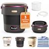 Generic Lavatrice portatile con asciugatrice centrifuga, mini lavatrice pieghevole da 13 litri, piccola lavatrice, per vestiti, biancheria intima, calzini, campeggio, appartamento, viaggio Purplish-black