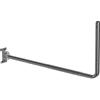 PRUBOVI Staffa per antenna con lunghezza e altezza regolabili, adatta per grondaie lunghe e pareti, dotata di gomito a 90°, ideale per antenne TV da esterno, antenna Starlink, ripetitori WiFi e altro