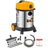 Ingco, Aspirapolvere-Liquidi Inox 1200w, 30 lt -iaiadistribuzione.it