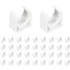 sourcing map 40 morsetti per tubi dell'acqua in PVC a forma di U, 16 mm, fibbie a forma di U, gancio a U, ganci per supporti per tubi TV, supporto per tubi Pex, bianco