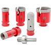 FOCSTOL Punte Diamantate Gres Porcellanato - Punte Trapano Diamantate per Piastrelle Ceramica 6 pezzi (20/25/35/50mm+20mm Fresa+Adattatore)